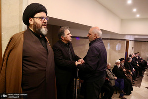 مراسم ختم مادر همسر حجت السلام ‌و المسلمین علی اکبر ناطق نوری و عباس آخوندی