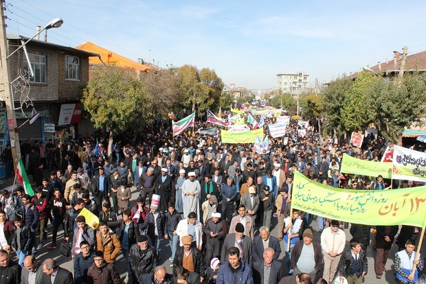 راهپیمایی 13 آبان در خلخال برگزار شد
