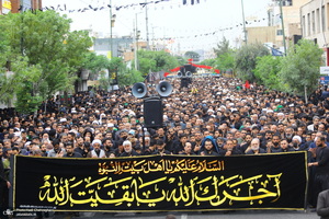 دسته عزاداری شهادت حضرت علی (ع) با حضور آیت‌الله العظمی وحید خراسانی