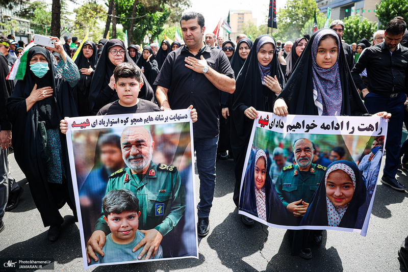 مراسم تشییع شهدای جنگ تحمیلی رژیم صهیونیستی در تهران-7