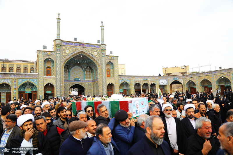 تشییع پیکر شهیدان «علی رازینی» و «محمد مقیسه» در قم