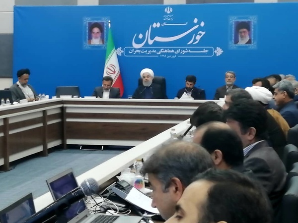 روحانی: لزم تامین اثاثیه از بین رفته مردم با حضور فعال بخش تولید ضرورت تسریع در تامین خسارت و بازسازی بناهای اسیب دیده و اراضی کشاورزی