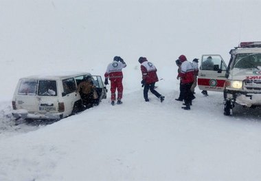 کولاک شدید در جاده چالوس