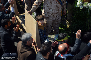 مراسم تشییع و تدفین 2 شهید گمنام در دانشگاه آزاد تهران جنوب