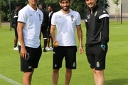 سه  بازیکن ایرانی در تمرین شارلوا/عکس