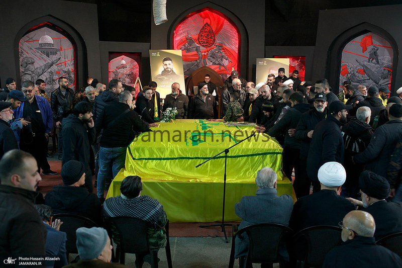 مراسم تشییع شهدای حزب الله در بیروت