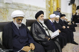 مراسم بزرگداشت رئیس جمهوری و یارانش در حرم حضرت معصومه(س)