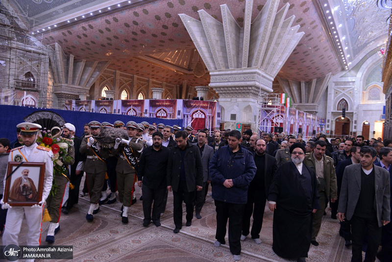 تشییع و خاکسپاری پیکر حجت الاسلام والمسلمین شیخ علی اکبرمهربان در جوار حرم مطهر حضرت امام خمینی(س)