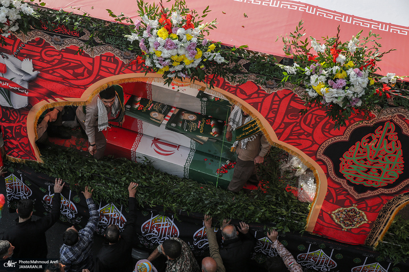 مراسم تشییع پیکرهای مطهر 100 شهید گمنام در تهران-5