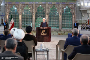مراسم تجدید میثاق قوه‌ قضائیه با آرمان‌های امام خمینی(س) در حرم امام،