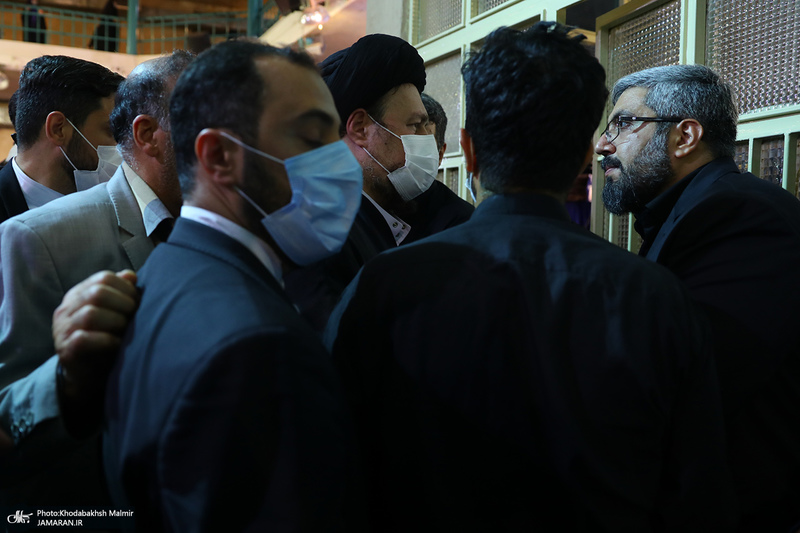 مراسم وداع با پیکر حجت الاسلام و المسلمین سید محمود دعایی در حسینیه جماران -3