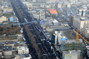 تصاویر هوایی راهپیمایی مردم تهران