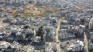 تصاویر هوایی از  ویرانی‌ها و خسارت‌ها در غزه پس از آتش‌بس