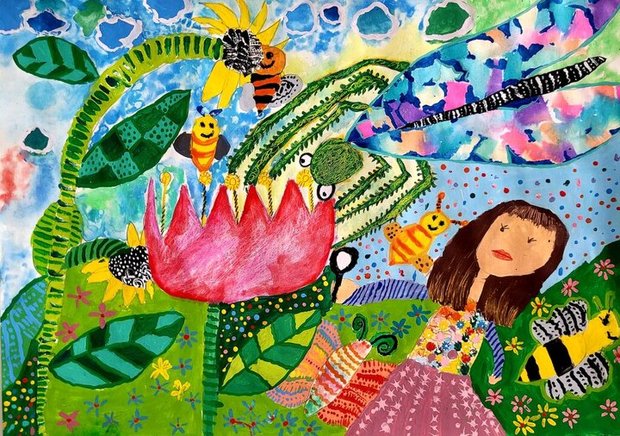 جایزه دوستی ژاپن به کودک نقاش ایرانی رسید
