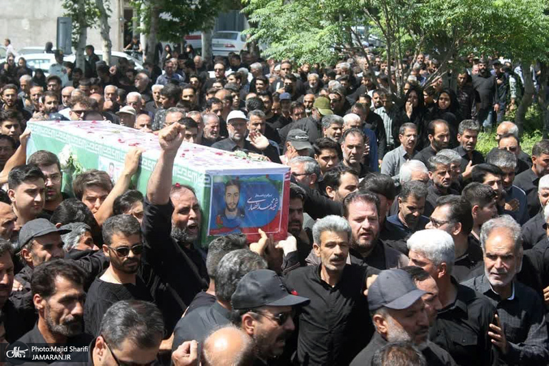 تشییع پیکر شهید «محمد انصاری» در خمین