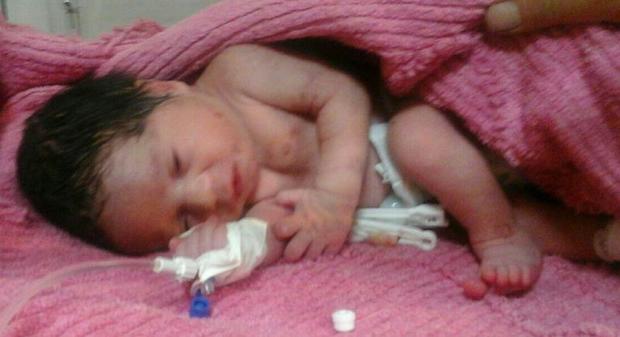 نوزاد یک روزه رها شده در قروه تحویل شیرخوارگاه بهزیستی شد