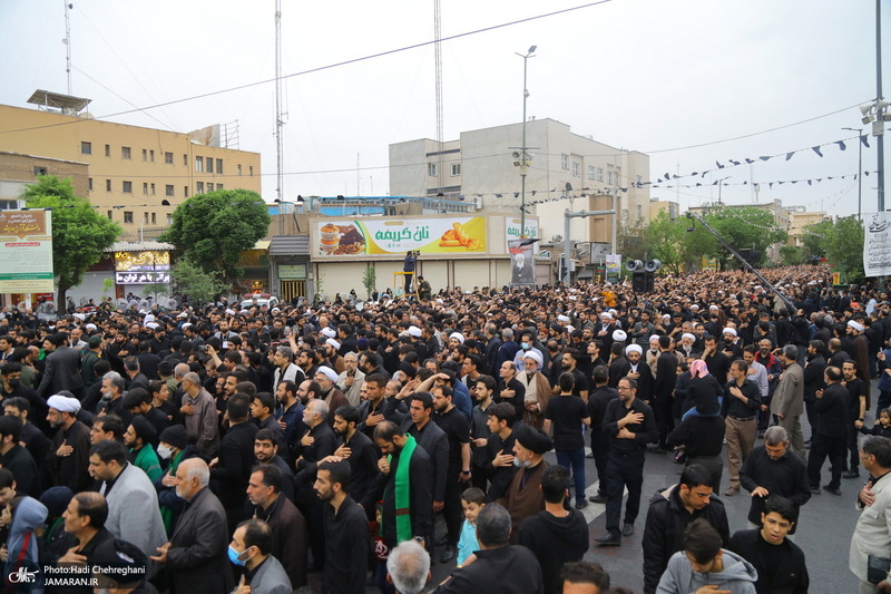 دسته عزاداری شهادت حضرت علی (ع) با حضور آیت‌الله العظمی وحید خراسانی