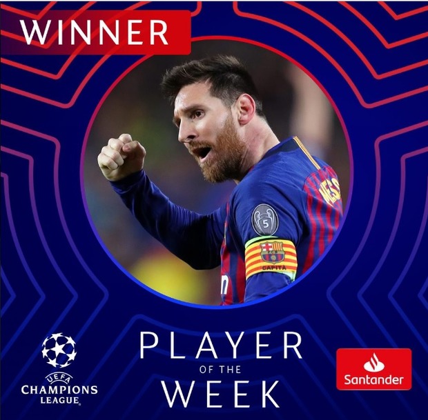 مسی بازیکن هفته لیگ قهرمانان شد +عکس
