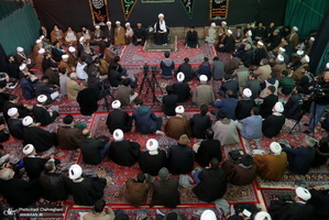 عزاداری در بیوت مراجع عظام تقلید و علما در سالروز شهادت حضرت فاطمه(س)