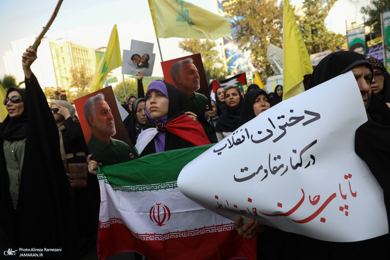 اجتماع دختران انقلاب در حمایت از جبهه مقاومت