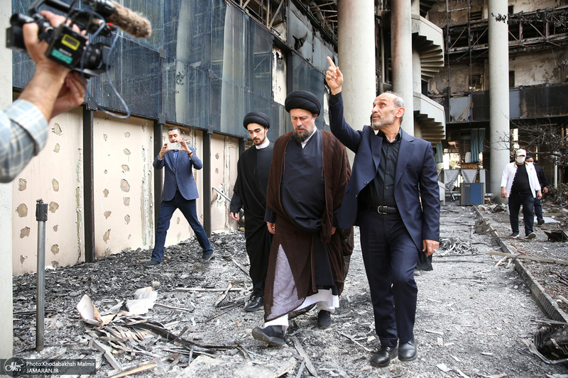 بازدید سید حسن خمینی از ساختمان شیشه ای صداوسیما