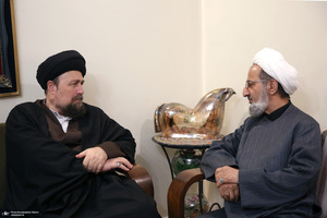 حضور سید حسن خمینی در منزل مرحوم زهرا شجاعی