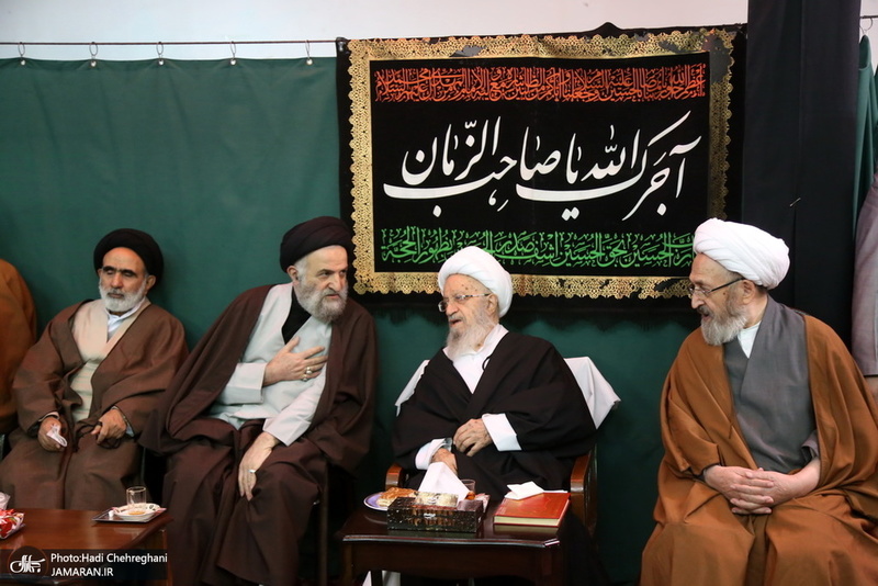 عزاداری در بیوت مراجع عظام تقلید و علما در سالروز شهادت حضرت فاطمه(س)
