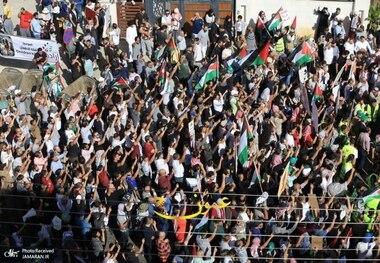راهپیمایی گسترده در مناطق مختلف اردن در حمایت از مقاومت