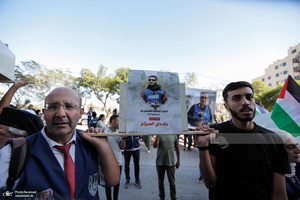 تشییع نمادین خبرنگاران شهید غزه در رام الله