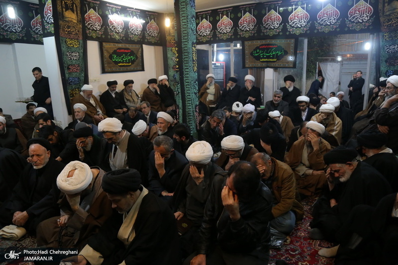 عزاداری شهادت حضرت فاطمه(س) در بیت آیت الله دوستی زنجانی