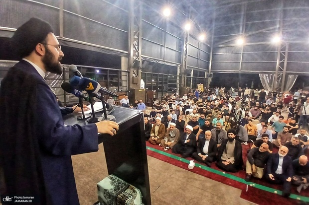 حضور سید علی خمینی در مزار شهید سیدحسن نصرالله+تصاویر