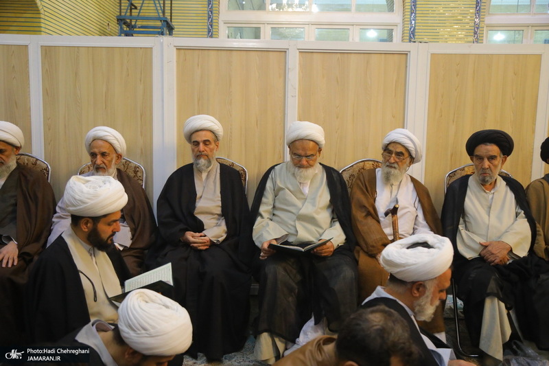 مراسم چهلمین روز درگذشت مرحوم آیت الله سید هادی سیستانی در قم‎