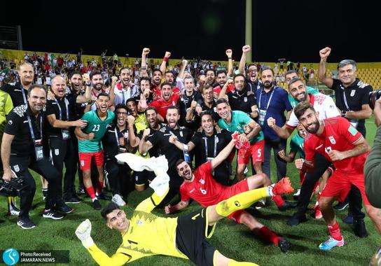 خوشحالی  تیم ملی فوتبال ایران