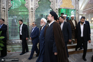 مراسم تجدید میثاق قوه‌ قضائیه با آرمان‌های امام خمینی(س) در حرم امام،