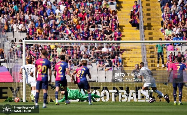الکلاسیکو| عکس و ویدیوی گل اول رئال مادرید به بارسلونا توسط امباپه