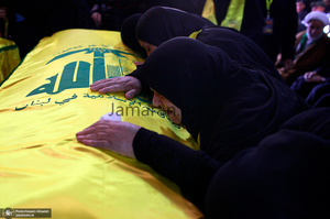 مراسم تشییع شهدای حزب الله در بیروت