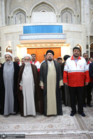 تجدید میثاق رییس و امدادگران جمعیت هلال احمر با ارمان های امام راحل