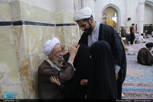 مراسم بزرگداشت هفتمین روز ارتحال مرحوم حجت‌الاسلام و المسلمین احمد احمدی در مسجد اعظم قم
