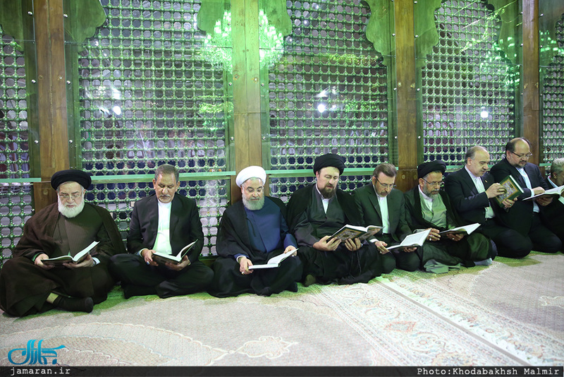 تجدید میثاق رئیس جمهوری و هیات دولت با آرمان های حضرت امام(س)