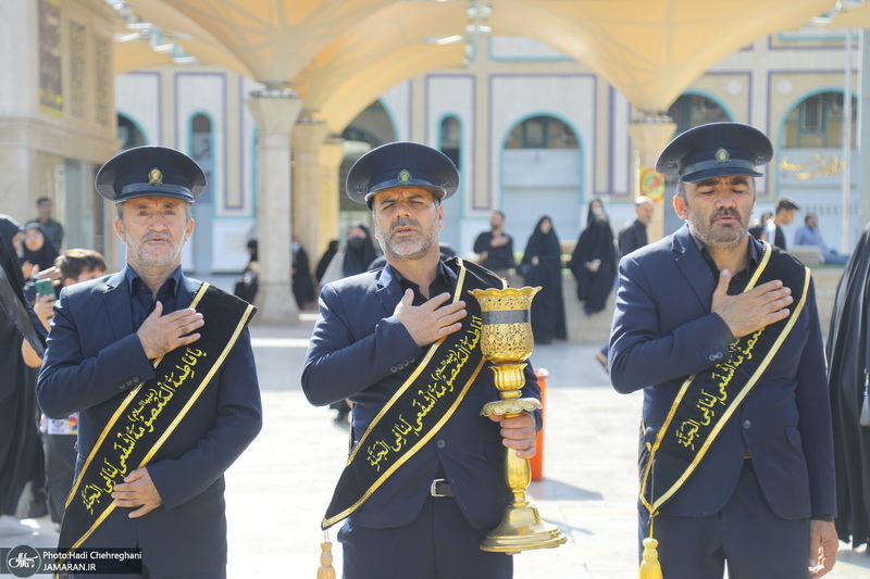 دسته عزاداری خادمین حرم مطهر حضرت معصومه (س) در سالروز شهادت امام رضا (ع)