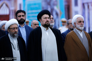 تجدید میثاق رئیس قوه قضائیه و مسئولان عالی قضایی با آرمان‌های امام خمینی(س)