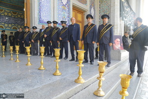 دسته عزاداری خادمین حرم حضرت معصومه (س) در روز شهادت امام رضا (ع)