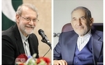 دیدار علی لاریجانی با ولایتی برای بررسی مسائل مهم منطقه‌ای و تحولات بین‌المللی/ در این نشست، جمعی از کارشناسان ارشد سیاسی، فرهنگی و امنیتی نیز حضور داشتند