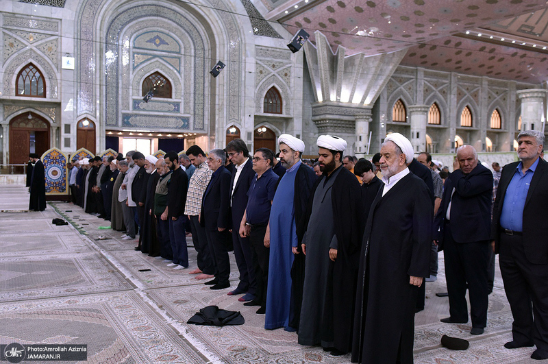 مراسم خاکسپاری پیکر مرحوم محمدعلی جماعتی (ره) در حرم امام خمینی (س)