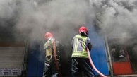 مهار آتش سوزی در کارگاه مصنوعات چوبی مشهد