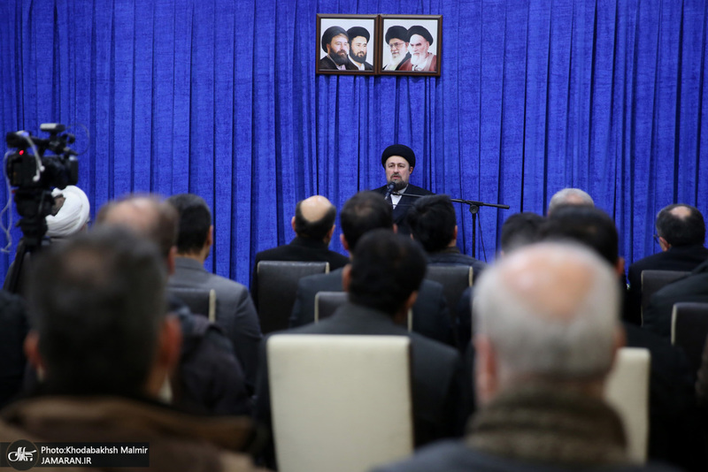 دیدار رئیس سازمان اسناد و کتابخانه ملی ، معاونین ومدیران با سید حسن خمینی