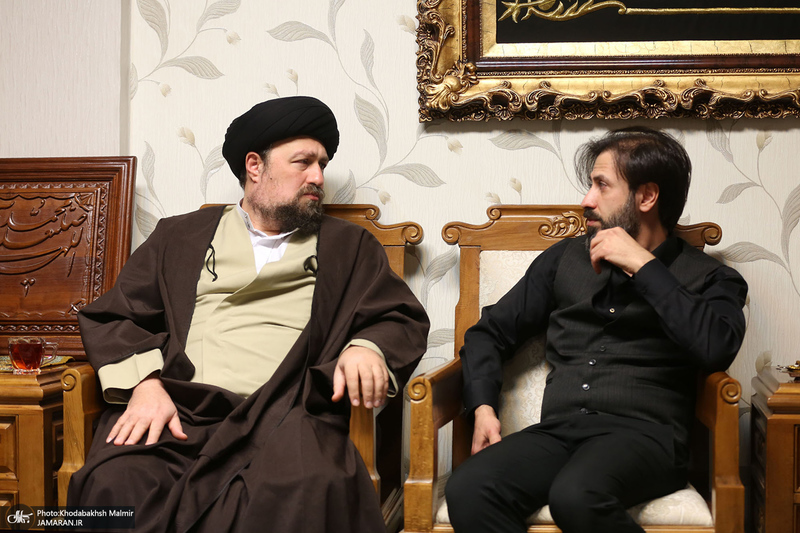 حضور سید حسن خمینی در منزل مرحوم آیت الله ری شهری (ره)