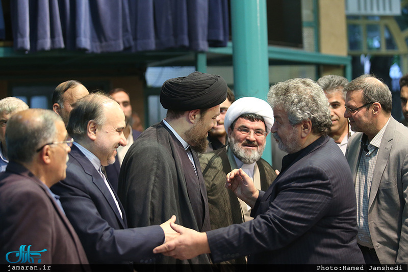 دیدار وزیر ورزش و جوانان و جمعی از ورزشکاران با سید حسن خمینی 