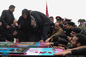 مراسم تشییع پیکر سه شهید نیروی انتظامی