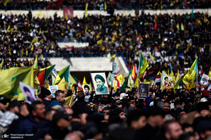 تصاویر اختصاصی جماران از مراسم تشییع شهیدان سید حسن نصرالله و سید هاشم صفی الدین -1